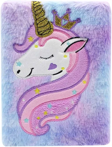 Vista 21 de Cuaderno de felpa difusa con bonito diario de oso de dibujos animados para niños y niñas para escribir dibujos (A5, 160 páginas rayadas)