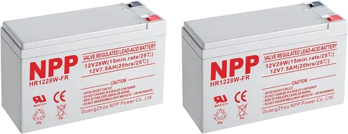 Vista 6 de NPP HR1221W - Batería AGM recargable de 12 V 5 Ah, terminales F2 de 21 vatios/celda de 126 vatios, baterías de puerta de garaje Chamberlain