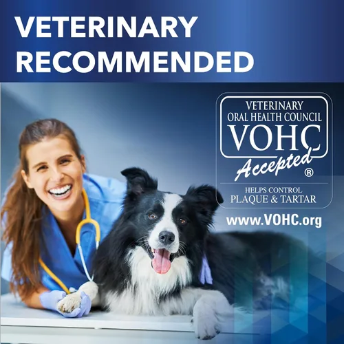Vista 6 de Clenz-A-Dent ProDen PlaqueOff - Copos de salud bucal para perros y gatos, aceptados por VOHC, apoya el control de placa y sarro, refresca