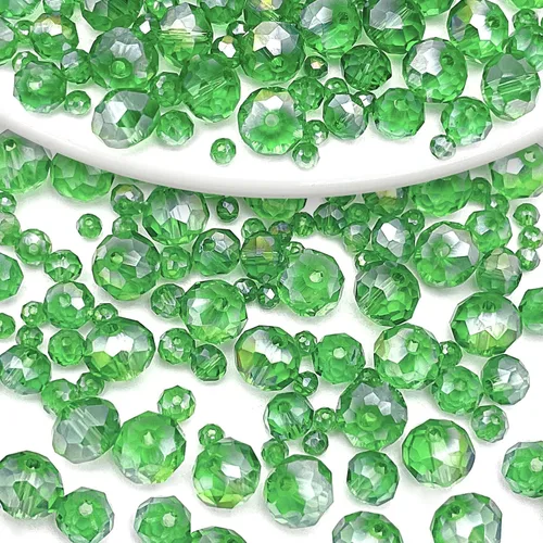Vista 38 de 246 cuentas de cristal redondas de 0.118 pulgadas (0.118 in) con múltiples facetas sueltas espaciadoras de cristal para hacer joyas, pulseras
