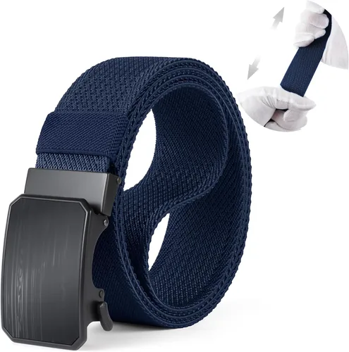 Vista 8 de Auto Lock Ratchet Belt for Men Elegant Dressing Belt Buckle 1.5" Wide Elastic Nylon Tactical Belts Thicker