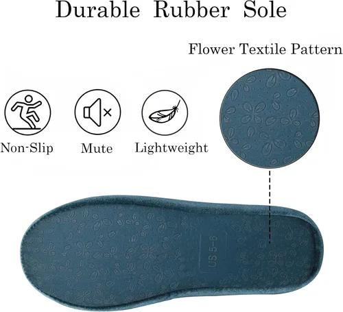 Vista 5 de GRITHEIM Pantuflas de terciopelo con pompones peludas para mujer, pantuflas de casa sexys y acogedoras para mujer, suela antideslizante