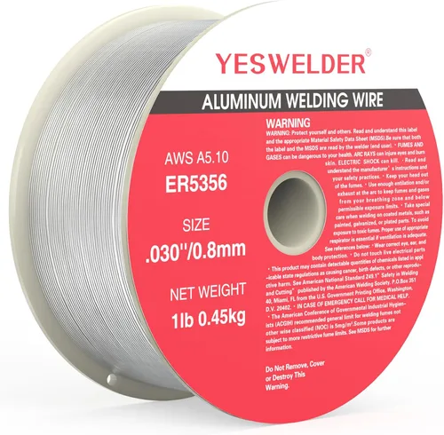 Vista 8 de YESWELDER - Alambre de soldadura de silicio y aluminio, ER4043, diámetro de 0,76 mm, carrete de 0,45 kg de plástico ABS fuerte, alambre MIG