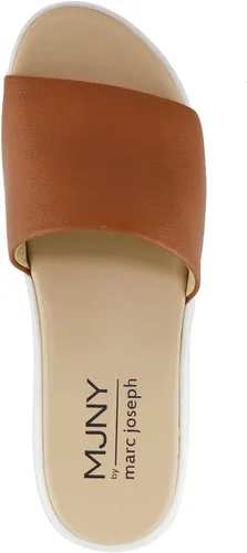 Vista 27 de Marc Joseph New York Sandalias planas de cuero genuino para mujer, puntera abierta, sin espalda, cómodas, ligeras, suela de EVA, a la moda, sin