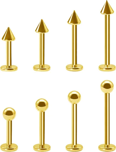 Vista 13 de BLISI G23 Joyería de perforación de ceja de titanio sólido, anillos de ceja en oro negro, oro rosa, plata, rosa y arcoíris de 16G, barra curvada