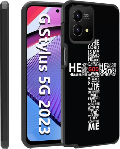 Vista 20 de Funda para Moto G Stylus 5G 2023, resistente 2 en 1 de doble capa híbrida de policarbonato duro y silicona suave a prueba de golpes, funda