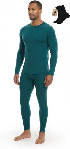 Vista 15 de MERINNOVATION Merino Wool Base Layer Set for Men 100% Merino Wool Pajamas Set Thermal Sleep PJS Lite - Midweight Top, Bottom . Carbón 165