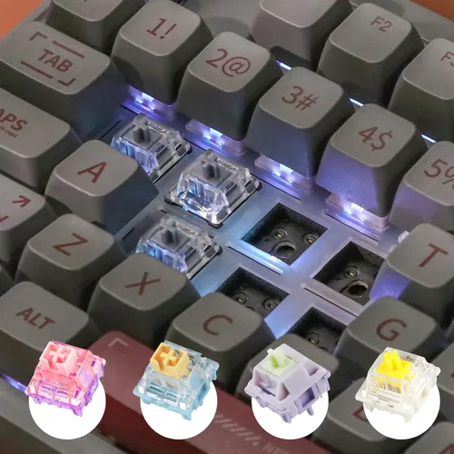 Vista 5 de EPOMAKER RT100 - Junta de 97 teclas BT5.02.4GUSB-C Teclado mecánico con pantalla de visualización personalizable, perilla, enchufe intercambiable