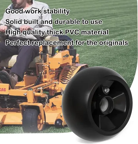 Vista 6 de Kit de ruedas de cubierta, 4 piezas, compatible con cortacésped John Deere de 48, 54, 60, 72 pulgadas, repuesto # AM125172