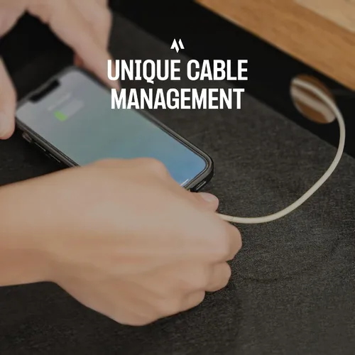 Vista 9 de Cajón deslizante para debajo del escritorio, cajones de almacenamiento de metal con cerradura con organización de cables para oficina y hogar