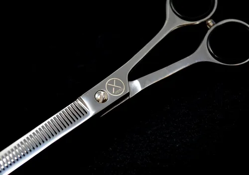 Vista 3 de PRO - Tijeras afiladas de peluquería y tijeras de adelgazamiento de acero de primera calidad fabricadas en Alemania con reposamanos para dedos