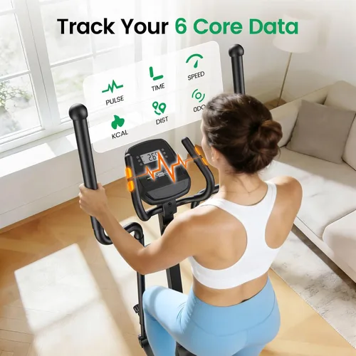 Vista 9 de ANCHEER Elliptical Exercise Machine for Home, 16 Levels, 550 lb Capacity