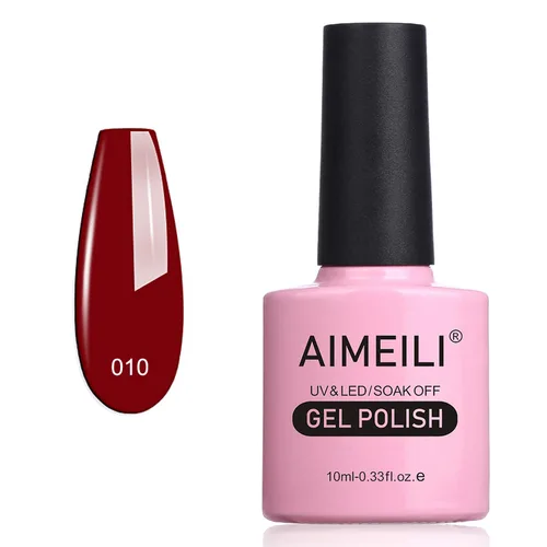 Vista 25 de AIMEILI Soak Off U V LED Esmalte de uñas de gel negro, sin hema, libre de crueldad, arte de uñas vegano, Blackpool (007) 0.3 fl oz