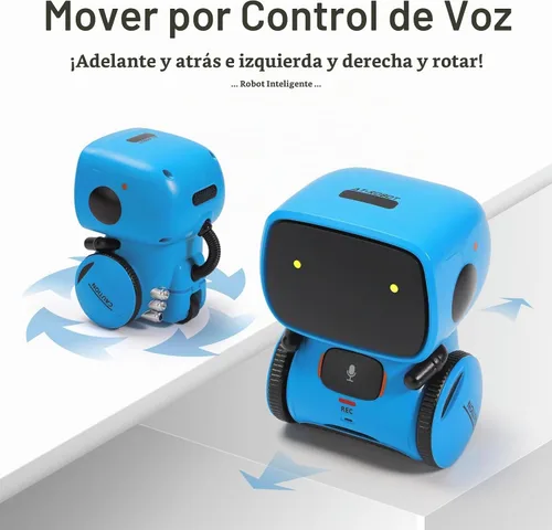 Vista 4 de GILOBABY - Robot inteligente, control táctil y de voz juguete interactivo para niños de 3 a 5 años Interactive & Smart, Touch & Voice Control Azul