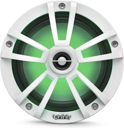 Vista 7 de Infinity Marine Bundle - Dos pares de altavoces coaxiales Infinity 622MLW Marine de 6.5 pulgadas RGB LED, color blanco