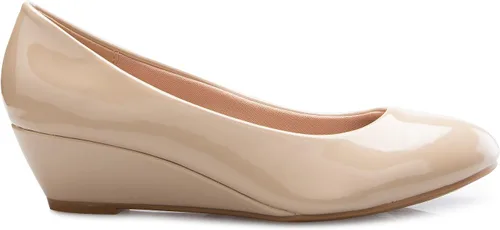 Vista 2 de Olivia K - Zapatos de plataforma baja para mujer, punta redonda, con brillos