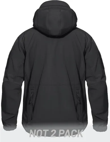 Vista 6 de TACVASEN Chaqueta táctica para hombre, con capucha, forro polar, militar, para senderismo