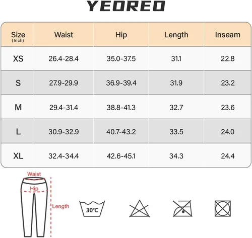 Vista 6 de YEOREO Vivien - Leggings de entrenamiento para mujer, cintura alta, levantamiento de glúteos, contorno de sonrisa, sin costuras, pantalones de yoga