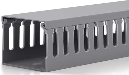 Vista 15 de ZhiYo Canaleta de gestión de cables para rack de servidores de 1.4 pulgadas de alto x 1.6 pulgadas de ancho, kit de conductos de cable de 12 pies