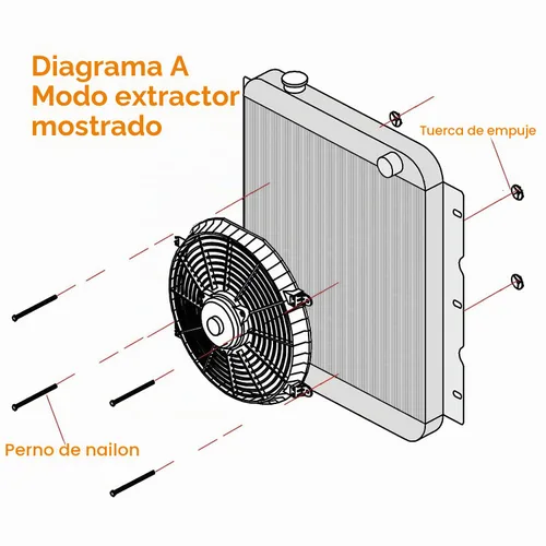 Vista 6 de Ventilador de enfriamiento del radiador eléctrico universal de 7 pulgadas