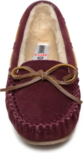 Vista 2 de Minnetonka - Pantuflas Cally de pelo sintético para mujer