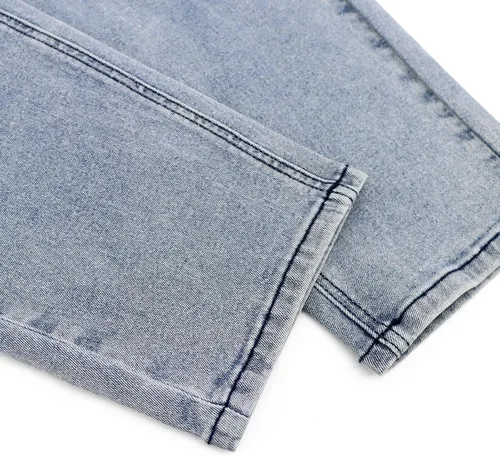 Vista 18 de LONGBIDA - Jardinera de mezclilla para hombre, ajuste entallado, moderno, con bolsillos