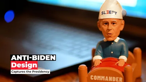 Vista 7 de Pesky Patriot Sleepy Joe Biden Bobblehead - Regalo de broma divertido anti-Biden para conservadores y republicanos