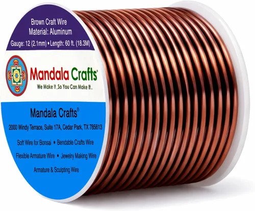 Vista 116 de Mandala Crafts - Alambre de aluminio anodizado de calibre 22 para hacer joyas - 137.2 m de alambre flexible surtido y coloreado - Doble para bonsái