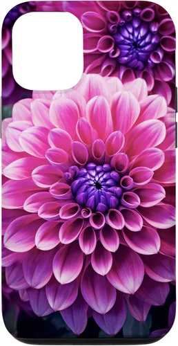 Vista 26 de Dahlia Flower Floral Nature Garden Funda con diseño granate rosa y morado para iPhone 16