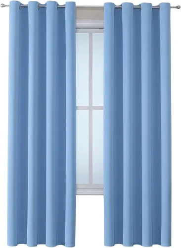 Vista 167 de ChrisDowa - Cortinas cortas para ventana de 40 pulgadas para dormitorio - Cortinas cortas con ojales y aislamiento térmico para oscurecer