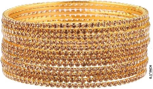 Vista 5 de Efulgenz Rhinestone Bangles Bracelet Indian Bangle CZ Crystal Bangles Wedding Bridal Bangles Bracelet Jewelry Bollywood Bangles for Women