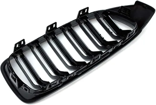 Vista 5 de F32 - Parrilla de riñón para BMW Serie 4 F32 F33 F36 (2014-2019) F82 M4 F80 M3 (2015-2019) (rejilla ABS de doble listones negra, juego de 2 piezas)