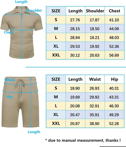 Vista 6 de URRU Conjunto de camisa polo y pantalones cortos para hombre, trajes de verano a la moda, casual, de manga corta, traje de polo para hombre