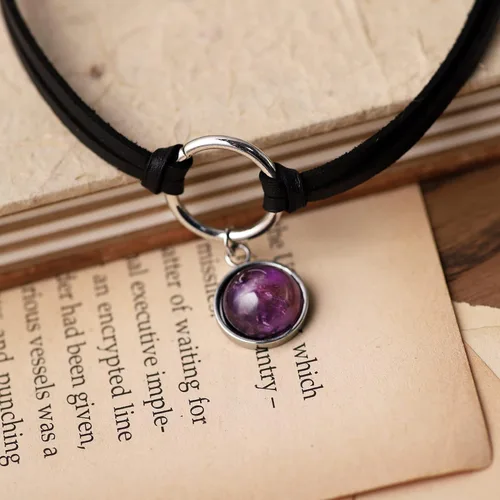 Vista 7 de Sacina Gargantilla gótica gótica, estilo hippie, estilo hippie, de piel sintética, delicada, negra, regalo de joyería para mujeres y niñas