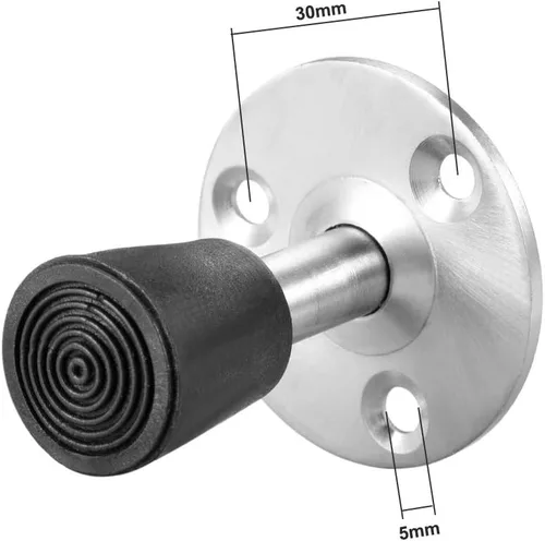 Vista 3 de uxcell Tope de puerta Parachoques Protector de pared Amortiguación de sonido Soporte de pared con punta de goma 1.969 in de largo