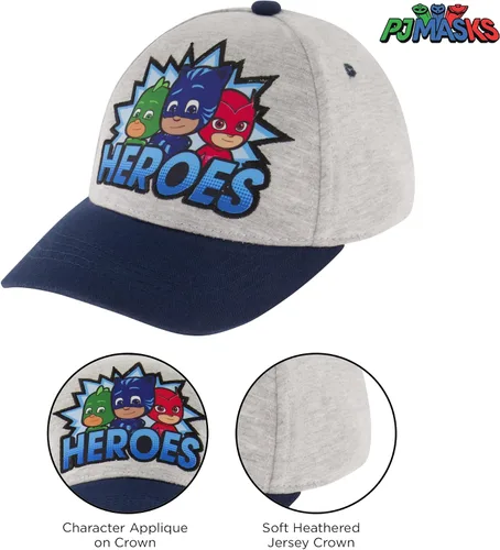 Vista 3 de PJ Masks boys Pj Masks Toddler Hat for Size 2-4 Or 4-7 Kids Baseball Cap Gray 2-4T US