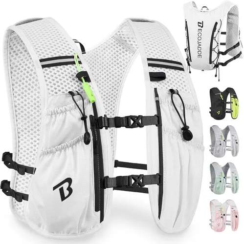 Vista 27 de BECOJADDE Chaleco de Hidratación Mochila para Correr para Hombres Mujeres, Mochila de Hidratación Ligera de 5L para Correr, Chaleco de Hidratación