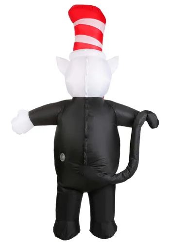 Vista 2 de Disfraz Inflable de Adulto Dr. Seuss El Gato en el Sombrero Multicolor