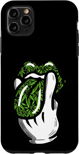Vista 13 de Lick Smoke Weed Leaf Pattern Marihuana 420 Cannabis Pot Gift Case para iPhone 17