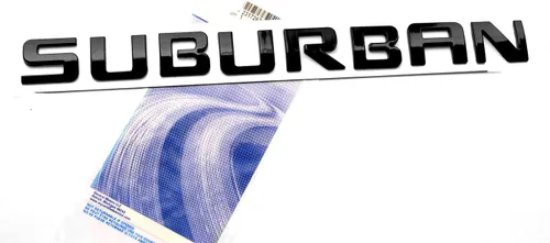 Vista 3 de Yoaoo Paquete de 2 emblemas de placa de identificación suburbana de color negro, compatibles con Suburban 2007-2019 brillante