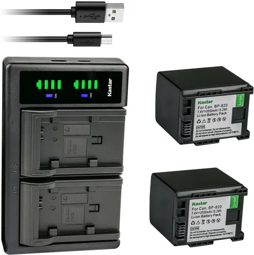Vista 7 de Kastar Paquete de 4 baterías y cargador USB LTD2 compatible con Canon BP-820, Canon XA45, XA50, XA55, VIXIA HF G21, VIXIA HF G30, VIXIA HF G40