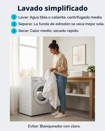 Vista 8 de Wooflinen Juego de sábanas 100% viscosa derivada de bambú, sedosas, suaves como la seda, funda de cama blanca mate con fundas de almohada