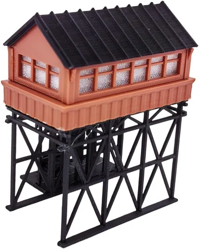 Vista 3 de Outland Models Escala aérea de la caja de señal/de la torre N de la estación del diseño del tren