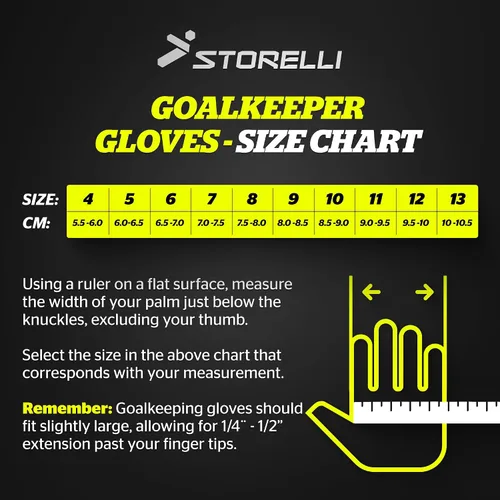 Vista 7 de Storelli Gladiator 3 GK Gloves High-Impact Hand Protection with Removable Finger Spines, Premium Hand Grip for Soccer Goalies