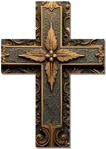 Vista 13 de Imahoocool Decoración de pared de cruz de fe cristiana, Crucifijo de Jesús Dios, Cruz de madera, letrero de pared cristianismo fe colgante de madera