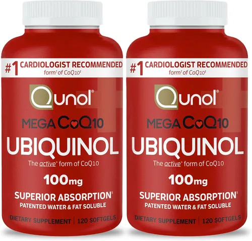 Vista 7 de Qunol Mega Ubiquinol CoQ10 Suplemento natural de C0Q10 solubre en agua y grasa para una absorción superior, patentada, antioxidante para la salud