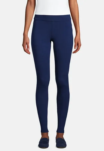Vista 2 de Lands' End Leggings de punto de tiro medio con estrellas de mar para mujer