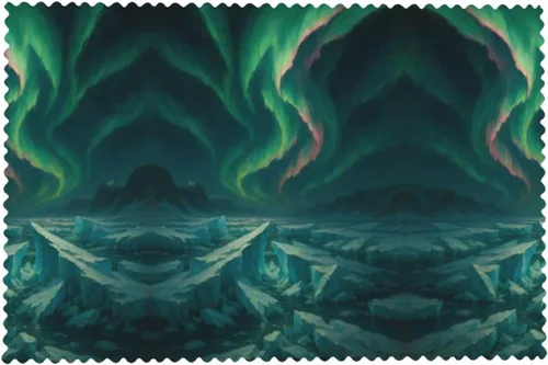 Vista 8 de Rectangular Placemats Set of 4, Heat Resistant Aurora Printed Kitchen Dining Table Mats