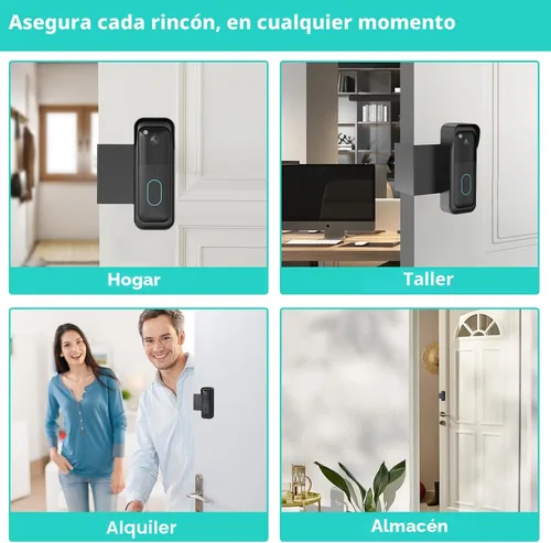 Vista 7 de Soporte de timbre Blink sin taladro, soporte de puerta antirrobo para cámara de timbre Blink totalmente nueva, kits de timbre de instalación rápida