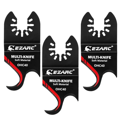 Vista 8 de EZARC Hojas de sierra oscilantes extralargas – 5 cuchillas multiherramienta bimetálicas con borde de arco, corte preciso para madera con clavos